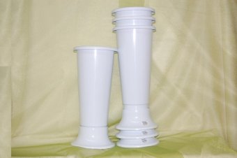 VAZA PL.  22X50 CM ALB          